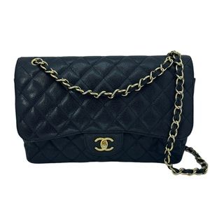 Chanel Caviar Leather Classic Jumbo Double Flap Bag